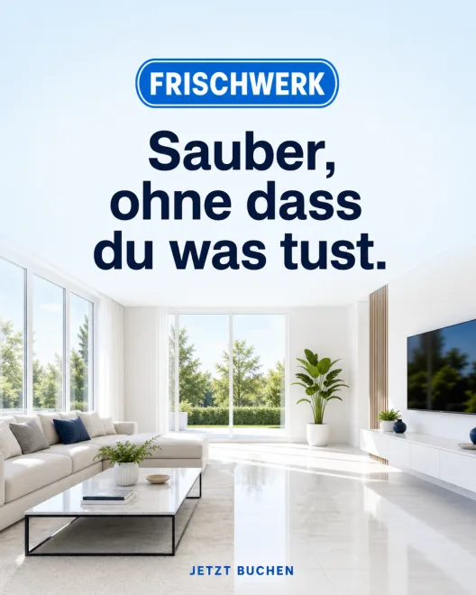 Social-Media-Beitrag im Markenstil einer lokalen Reinigung